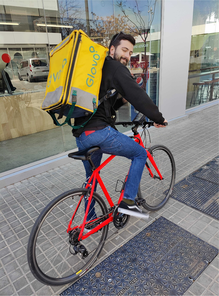 Design team delivering orders in Barcelona