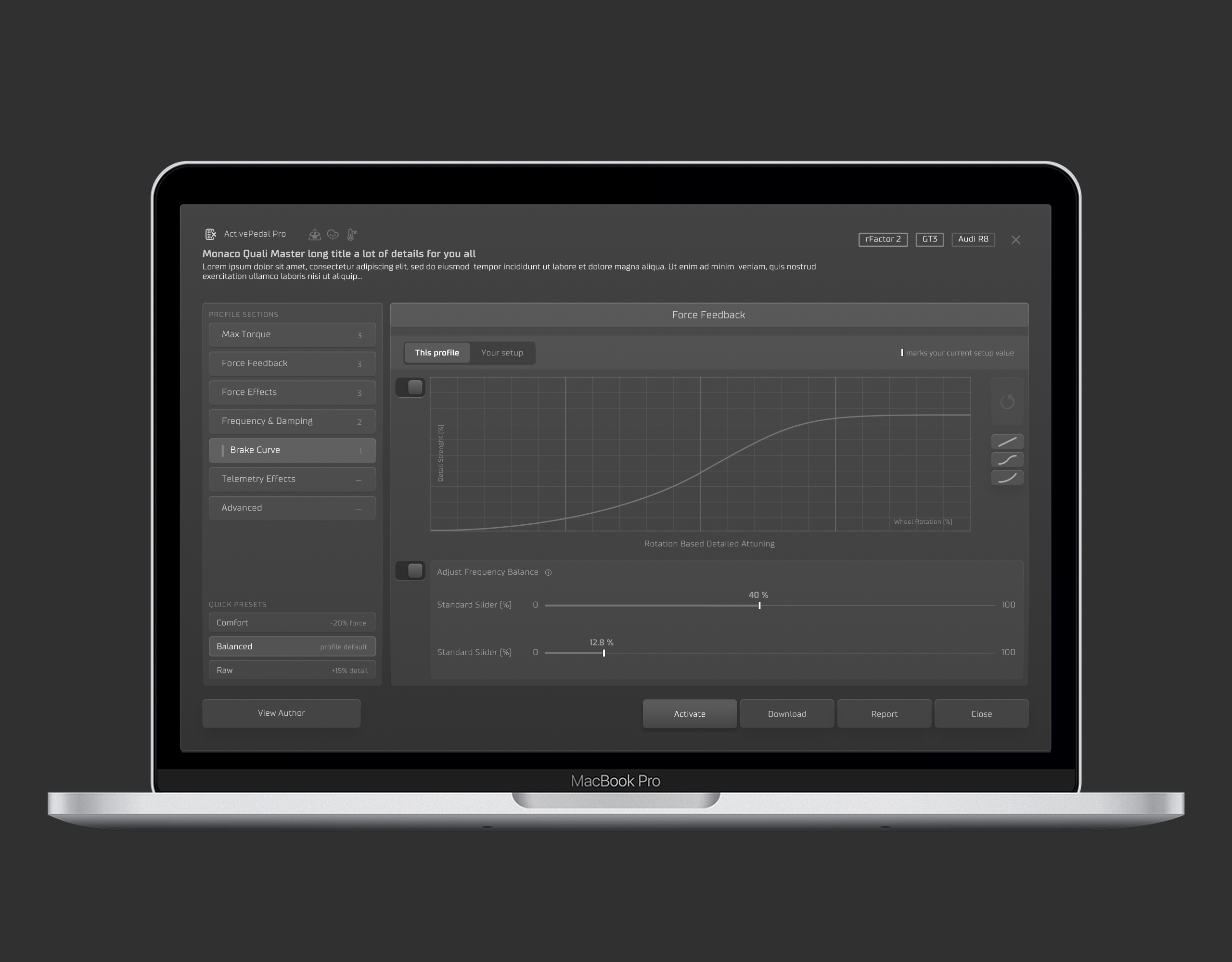 Simucube Tuner UI improvements